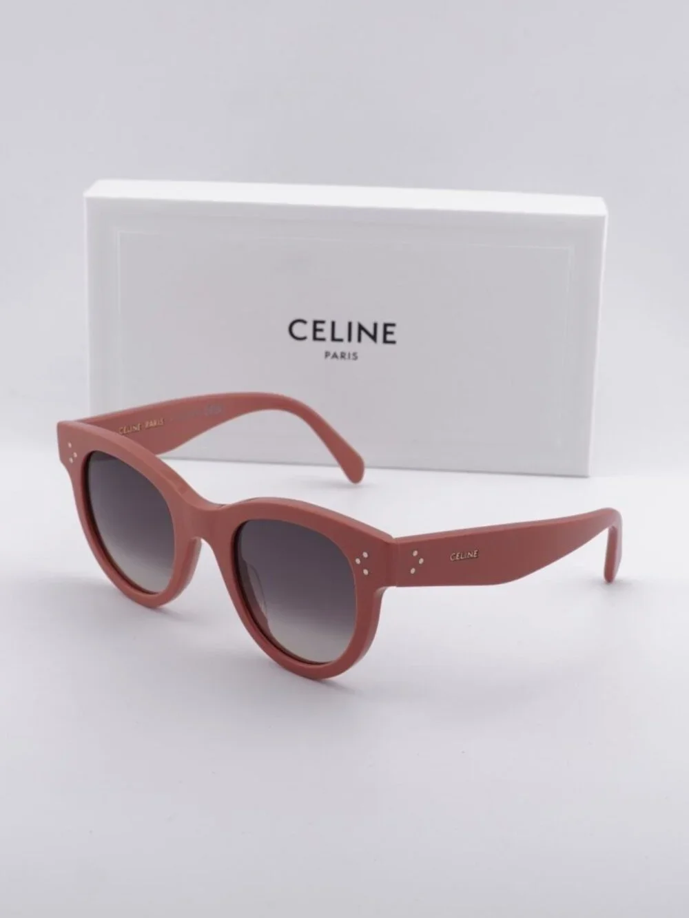 Celine CL4003IN 72F Round Sunglasses - Pink / Brown Gradient